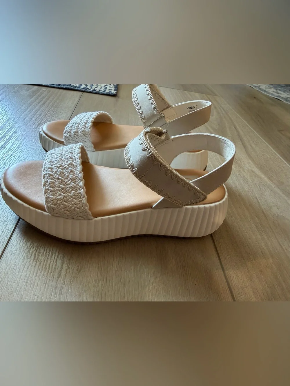 Dolce Vita Cream Braided Platform Sandals
